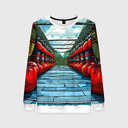 Свитшот женский Зал Муай Тай, цвет: 3D-белый
