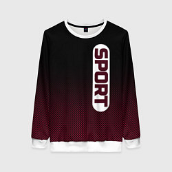 Женский свитшот Sport чёрно-розовый текстурный градиент