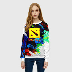 Свитшот женский Dota monster, цвет: 3D-белый — фото 2