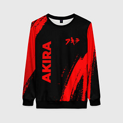 Свитшот женский Akira - red gradient вертикально, цвет: 3D-черный