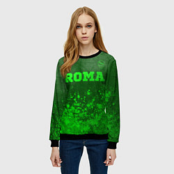 Свитшот женский Roma - green gradient посередине, цвет: 3D-черный — фото 2
