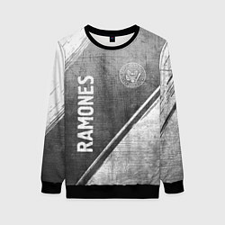 Свитшот женский Ramones - grey gradient вертикально, цвет: 3D-черный