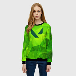 Свитшот женский Valorant green poly, цвет: 3D-черный — фото 2