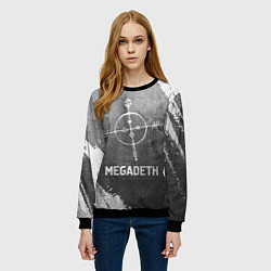 Свитшот женский Megadeth - grey gradient, цвет: 3D-черный — фото 2