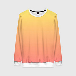 Женский свитшот Градиент нежный жёлто-розовый