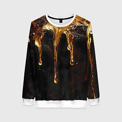 Свитшот женский Стекающий мед - текстура, цвет: 3D-белый