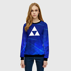 Свитшот женский Zelda blue poly, цвет: 3D-черный — фото 2
