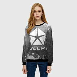 Свитшот женский Jeep - grey gradient, цвет: 3D-черный — фото 2