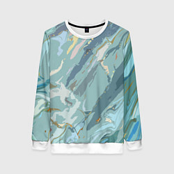 Женский свитшот Холодный голубой абстракция