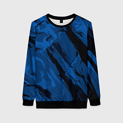 Женский свитшот Тёмный синий абстракция