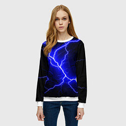 Свитшот женский Color blue black, цвет: 3D-белый — фото 2