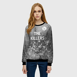 Свитшот женский The Killers - grey gradient посередине, цвет: 3D-черный — фото 2