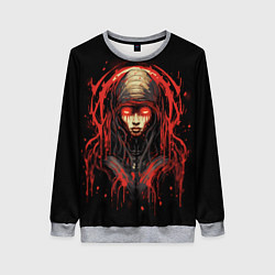 Свитшот женский Инопланетная кибер-девушка, цвет: 3D-меланж