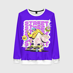 Свитшот женский Street Y2K girl violet, цвет: 3D-белый