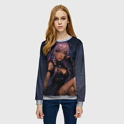 Свитшот женский Ситлали со звездами - Genshin Impact, цвет: 3D-меланж — фото 2