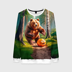 Женский свитшот Колобок и медведь