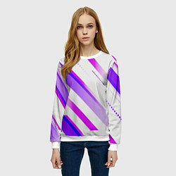Свитшот женский Color white pink, цвет: 3D-белый — фото 2