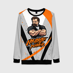 Свитшот женский Сила нигилизма Фридрих Ницше, цвет: 3D-черный