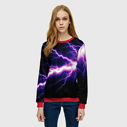 Свитшот женский Lightning purple, цвет: 3D-красный — фото 2