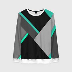 Свитшот женский Multicoloured, цвет: 3D-белый