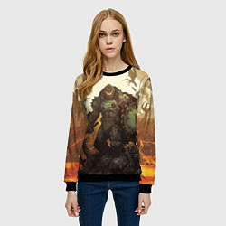 Свитшот женский Doom dark ages doom guy, цвет: 3D-черный — фото 2