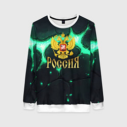 Женский свитшот Россия надпись и герб