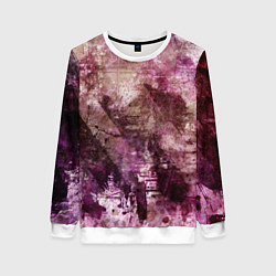 Женский свитшот Абстракция - dark trash atom with violet