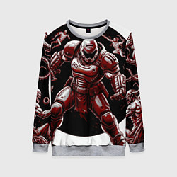 Свитшот женский Doom red guardian, цвет: 3D-меланж