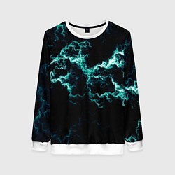 Женский свитшот Lightning light blue glow