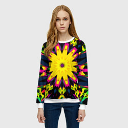 Свитшот женский Звездный калейдоскоп, цвет: 3D-белый — фото 2