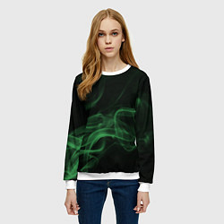 Свитшот женский Color smoke green, цвет: 3D-белый — фото 2