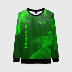 Свитшот женский The Last Of Us - green gradient вертикально, цвет: 3D-черный