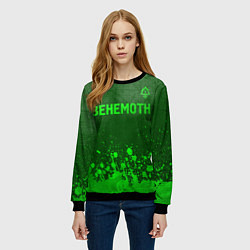 Свитшот женский Behemoth - green gradient посередине, цвет: 3D-черный — фото 2