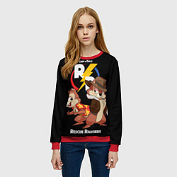 Свитшот женский Чип и Дейл - rescue rangers, цвет: 3D-красный — фото 2