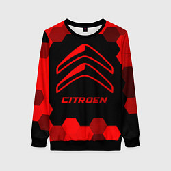 Свитшот женский Citroen - red gradient, цвет: 3D-черный