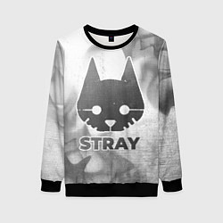 Свитшот женский Stray - white gradient, цвет: 3D-черный