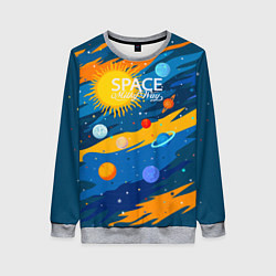 Женский свитшот Млечный путь -наш дом