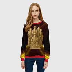 Свитшот женский ACDC стиль памятника, цвет: 3D-красный — фото 2