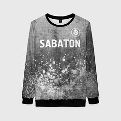Свитшот женский Sabaton - grey gradient посередине, цвет: 3D-черный