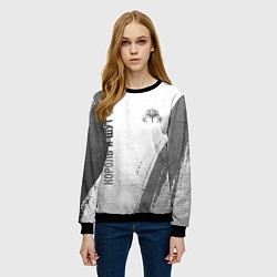 Свитшот женский Король и Шут - white gradient вертикально, цвет: 3D-черный — фото 2