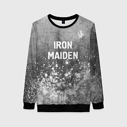 Свитшот женский Iron Maiden - grey gradient посередине, цвет: 3D-черный