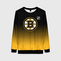 Свитшот женский Бостон Брюинз - градиент, цвет: 3D-черный