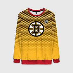Женский свитшот Бостон Брюинз - паттерн треугольников