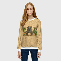 Свитшот женский Надежды маленький оркестрик, цвет: 3D-белый — фото 2