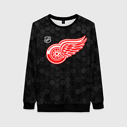 Женский свитшот Детройт Ред Уингз - черные соты
