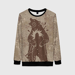 Свитшот женский Медведь хранитель, цвет: 3D-черный