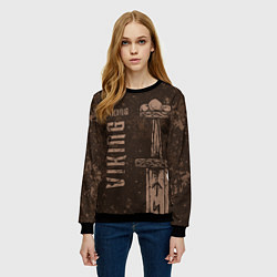 Свитшот женский Меч викинга, цвет: 3D-черный — фото 2