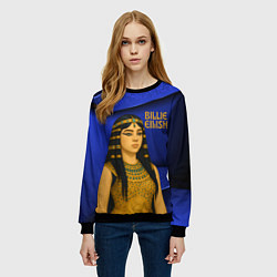 Свитшот женский Билли Айлиш в образе фараона, цвет: 3D-черный — фото 2