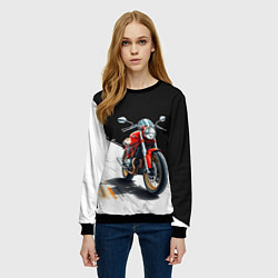 Свитшот женский Ducati Racer, цвет: 3D-черный — фото 2