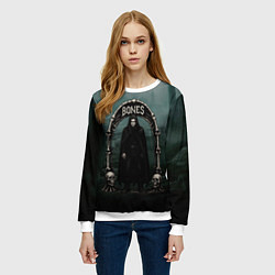 Свитшот женский Bones арка из костей, цвет: 3D-белый — фото 2